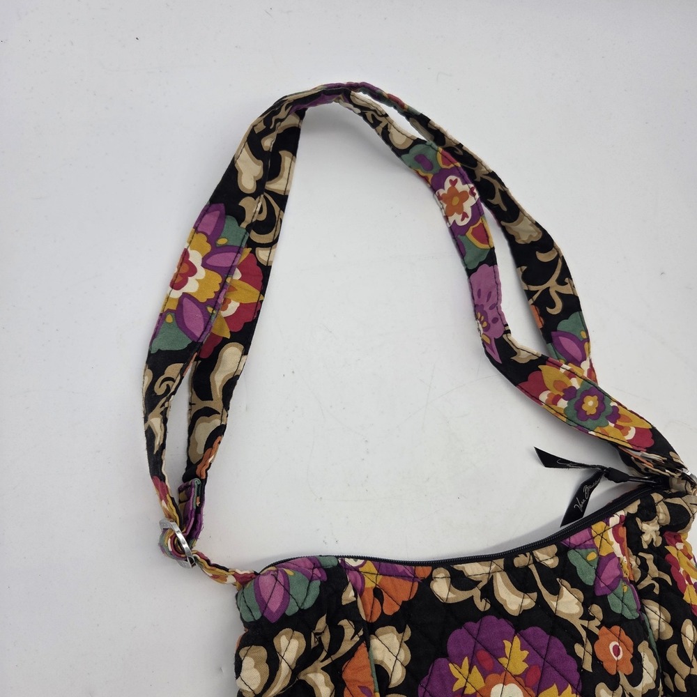 Vera Bradley Crossbody Shoulder Bag Floral Quilted Cotton Magnetic Front Pocket - Picture 7 of 13